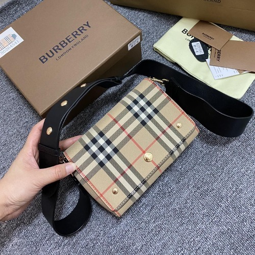빈티지 체크 햄프셔 숄더백