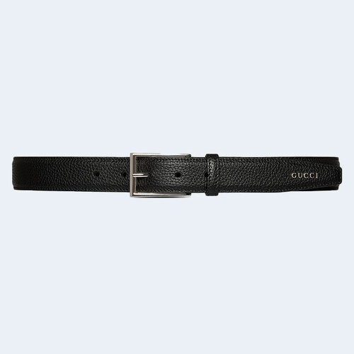직사각형 버클 벨트 블랙 30mm